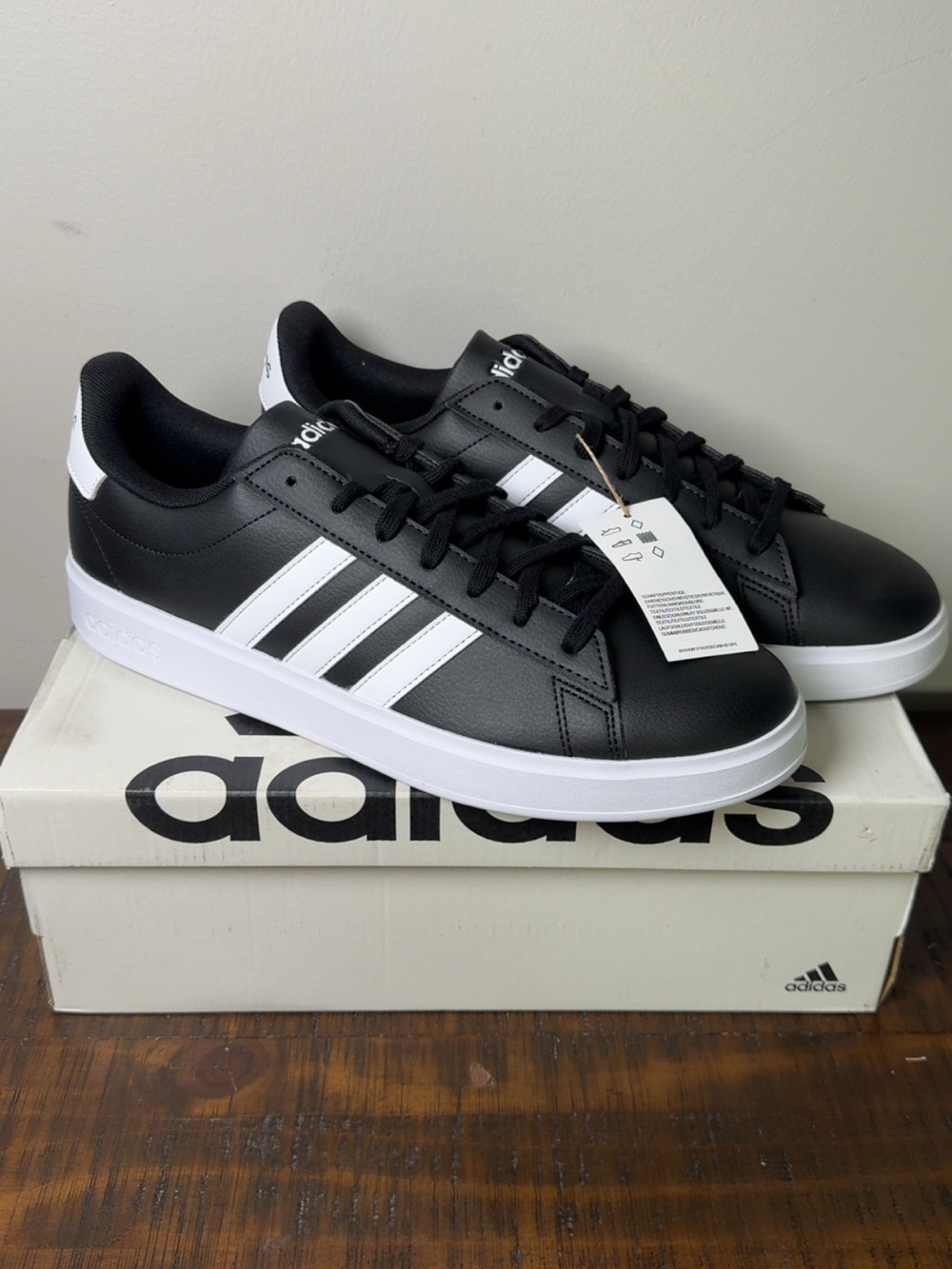 adidas Black and White Low-Top Sneakers